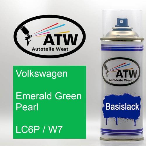 Volkswagen, Emerald Green Pearl, LC6P / W7: 400ml Sprühdose, von ATW Autoteile West.